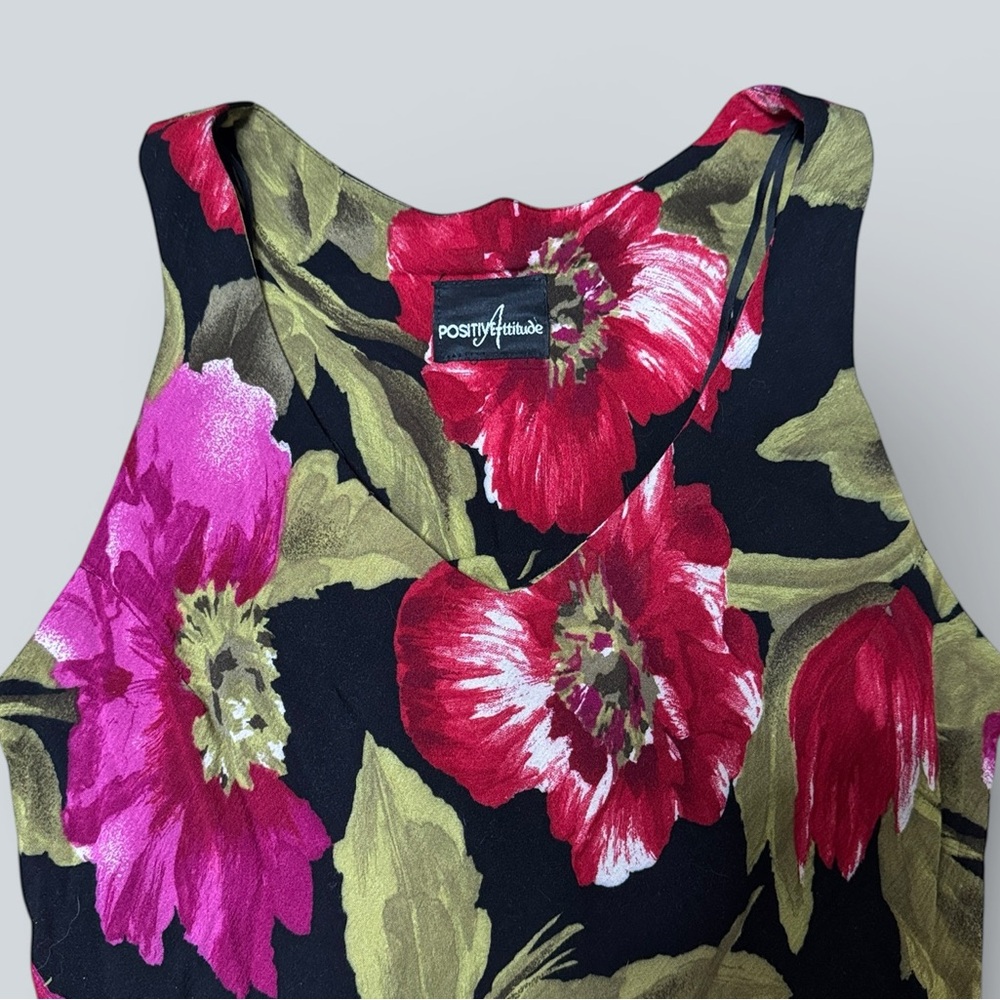 Positive Attitude Floral Sleeveless Maxi Dress - Picture 2 of 5